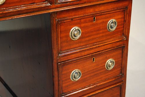 fig 4. Antique Mahogany Pedestal Writing Desk