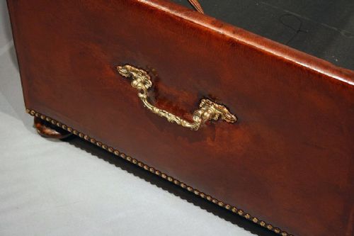 fig 4. Antique deep buttoned leather upholstered ottoman