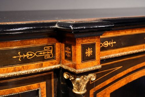 fig 4. A Fine Quality Antique Ebonised and Amboyna Veneered Inlayed Credenza