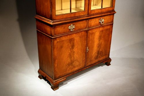 fig 2. Walnut and Herringbone Inlaid Bookcase circa 1900's