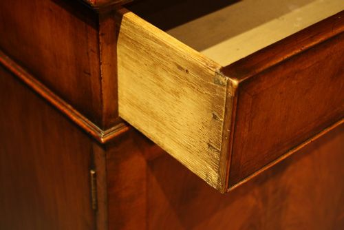 fig 4. Walnut and Herringbone Inlaid Bookcase circa 1900's