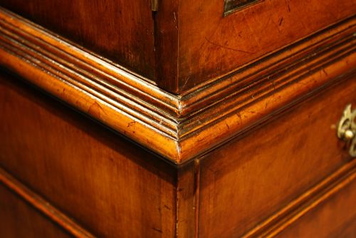 fig 5. Walnut and Herringbone Inlaid Bookcase circa 1900's