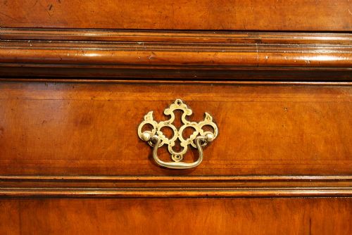fig 10. Walnut and Herringbone Inlaid Bookcase circa 1900's