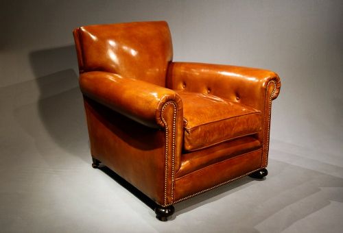 fig 6. A Lovely Pair of Stylish Leather Club Chairs