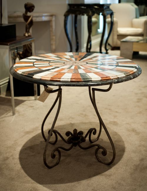 fig 1. 1920's Specimen Marble Table
