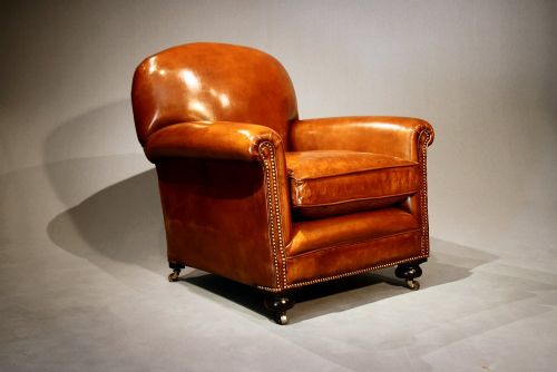 Antique Leather Club Armchair