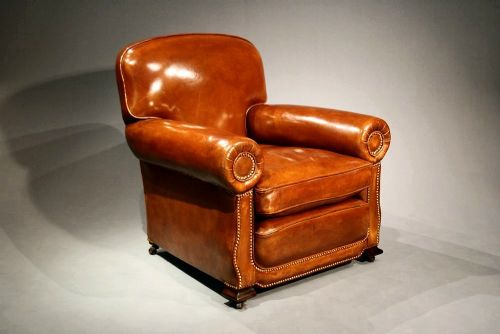 fig 3. A Stylish Pair of Art Deco Leather Club Chair