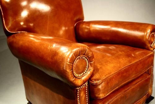 fig 4. A Stylish Pair of Art Deco Leather Club Chair