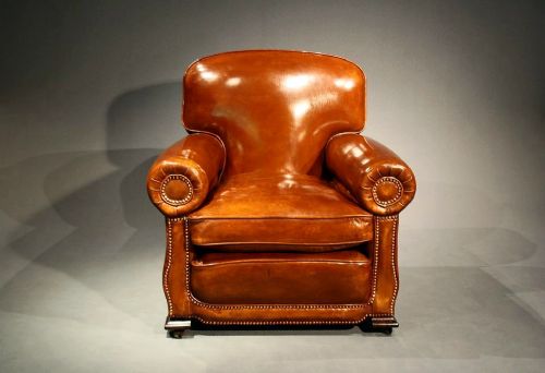fig 8. A Stylish Pair of Art Deco Leather Club Chair