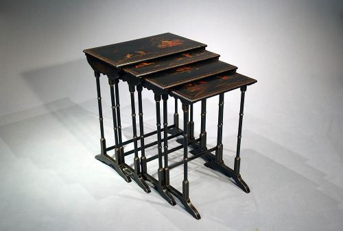 Quality Antique Edwardian Chinoiserie Nest