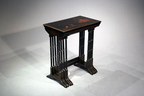 fig 1. Quality Antique Edwardian Chinoiserie Nest