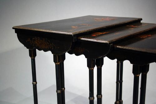 fig 7. Quality Antique Edwardian Chinoiserie Nest
