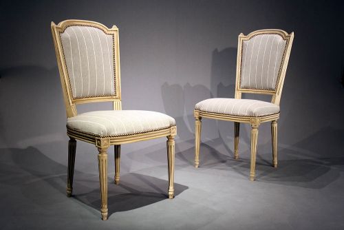 fig 3. Set Of 6 Original Painted Dining Chairs