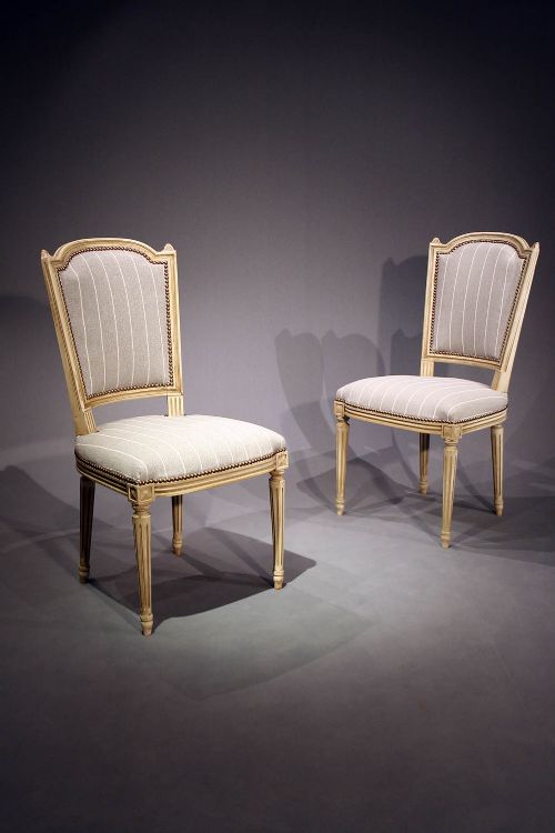 fig 4. Set Of 6 Original Painted Dining Chairs