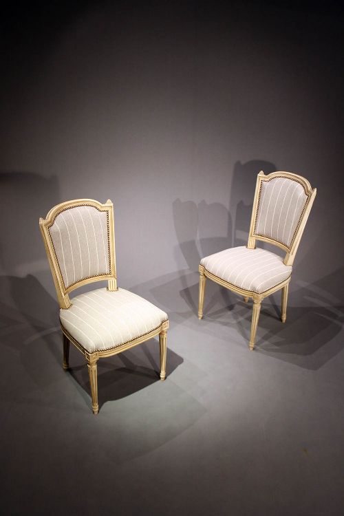 fig 5. Set Of 6 Original Painted Dining Chairs
