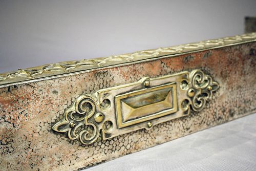 fig 3. Arts and Crafts Steel and Brass Fender
