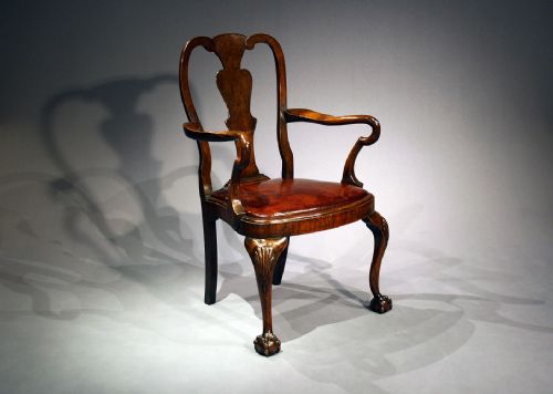 fig 1. Handsome Antique Walnut Armchair