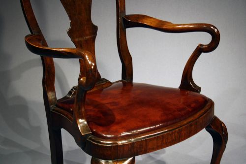 fig 3. Handsome Antique Walnut Armchair