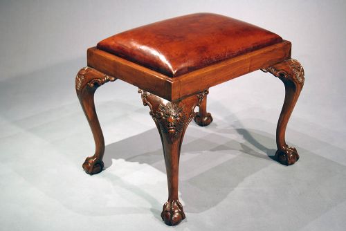 Antique Walnut Georgian Style Stool