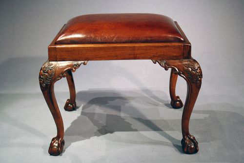 fig 6. Antique Walnut Georgian Style Stool