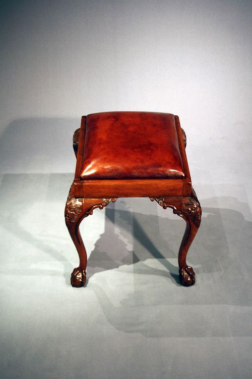 fig 7. Antique Walnut Georgian Style Stool
