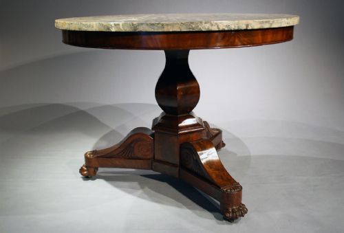 fig 2. Antique French flame mahogany Gueridon Table