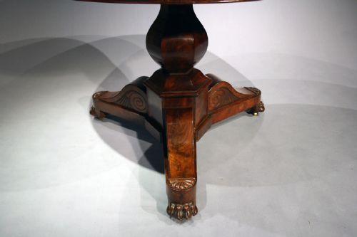 fig 6. Antique French flame mahogany Gueridon Table