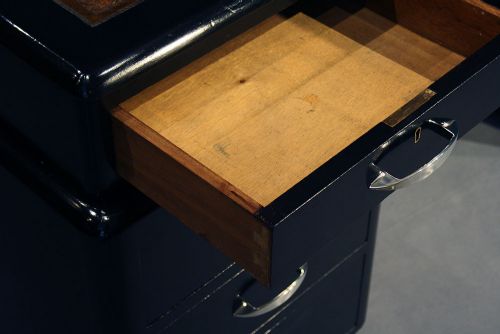 fig 5. An Attractive ebonised Art Deco pedestal desk