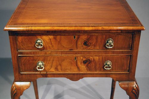 fig 7. Fine Quality Burr Walnut Lamp Table