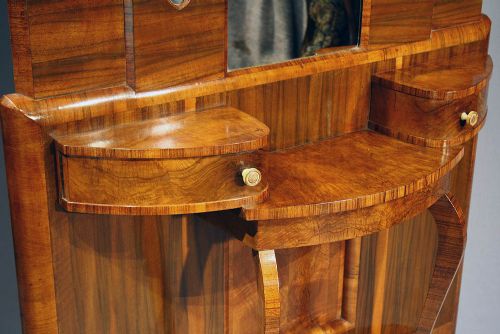 fig 1. A Quality Walnut Art Deco Hall Stand