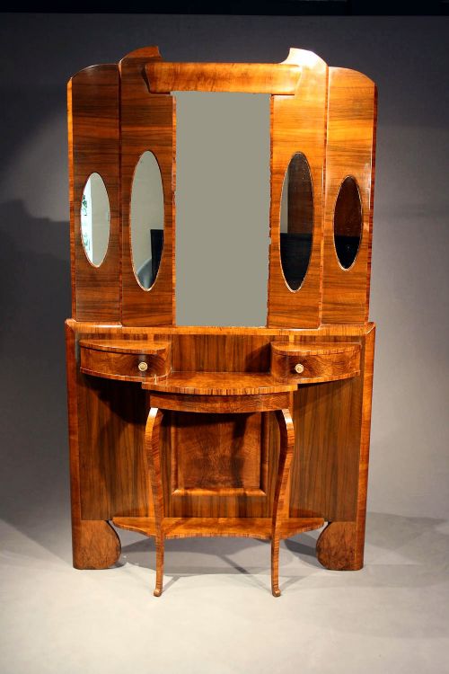 fig 5. A Quality Walnut Art Deco Hall Stand