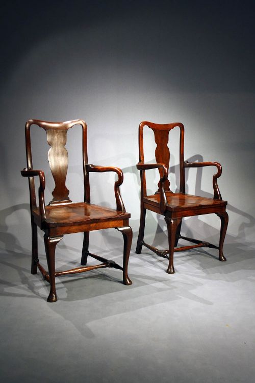 fig 1. A Quality Pair of ArmChairs 1900's
