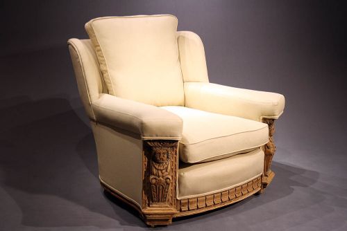 fig 8. Pair of Antique Bleached Oak Armchairs