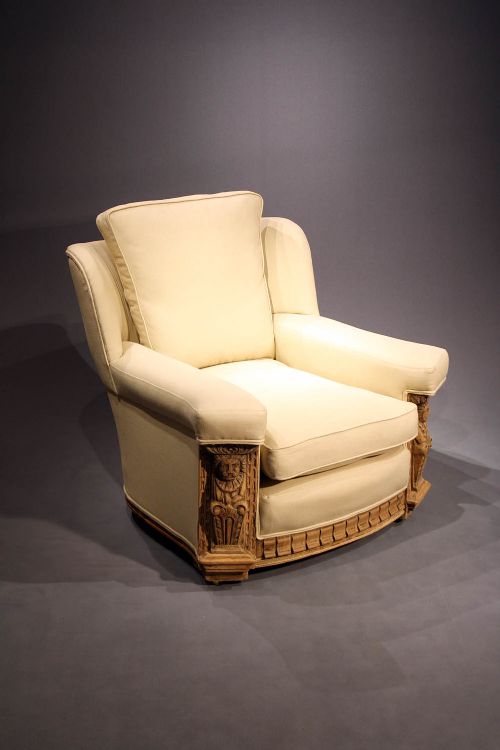 fig 9. Pair of Antique Bleached Oak Armchairs