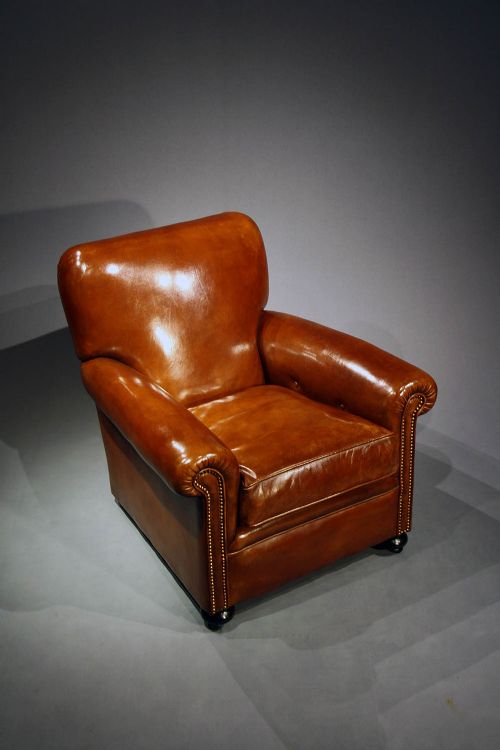 fig 8. A Quality Pair of Antique Leather Armchairs