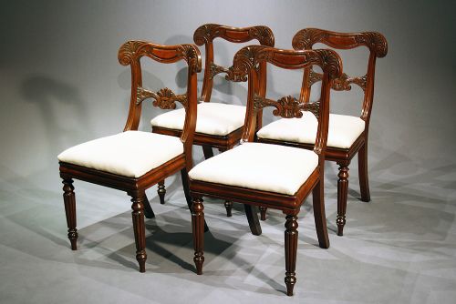 A Set of Four William IV Dining Chairs