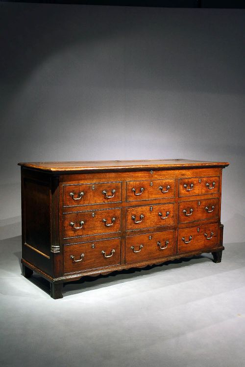 fig 1. Georgian Oak Lancashire Mule Chest