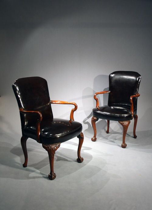 A Pair of Antique Desk Chairs