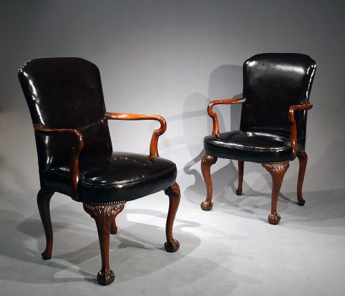 fig 1. A Pair of Antique Desk Chairs