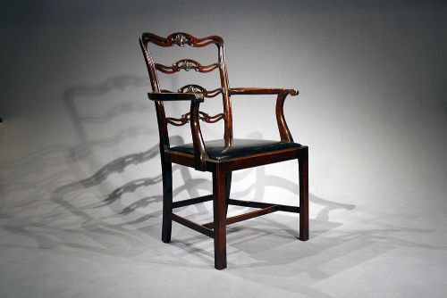 fig 6. Set of 8 Mahogany Ladder Back Dining Chairs