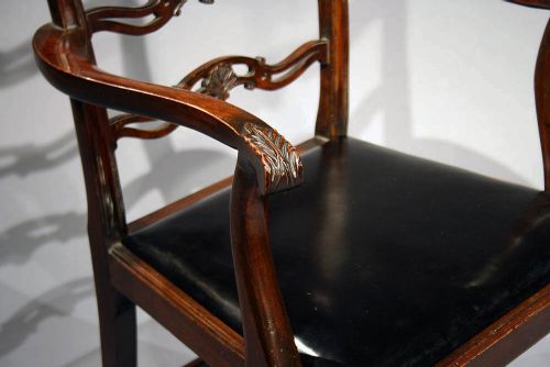 fig 9. Set of 8 Mahogany Ladder Back Dining Chairs