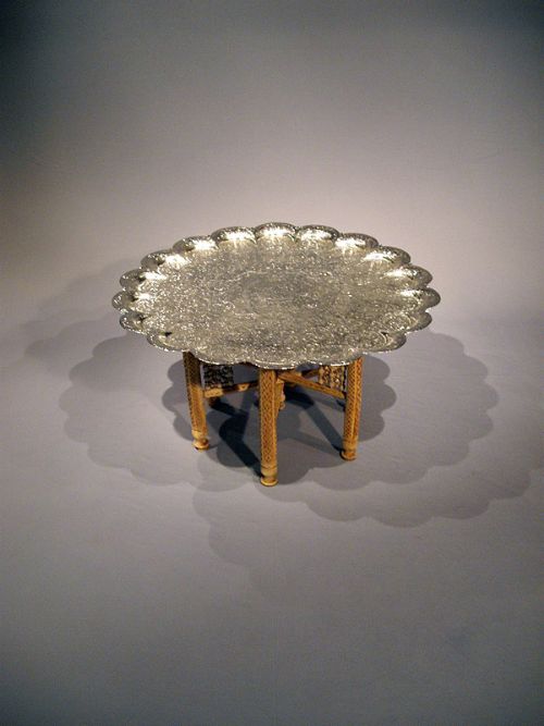 fig 1. 1900's Indian Nickel plated Coffee Table