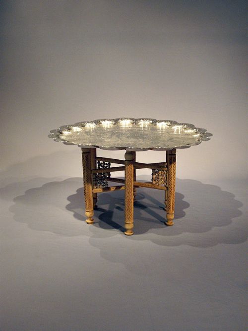 fig 2. 1900's Indian Nickel plated Coffee Table