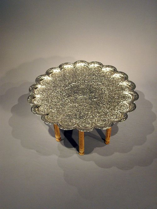 fig 3. 1900's Indian Nickel plated Coffee Table