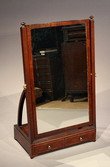 Antique Mahogany Large Dressing / Table Mirror