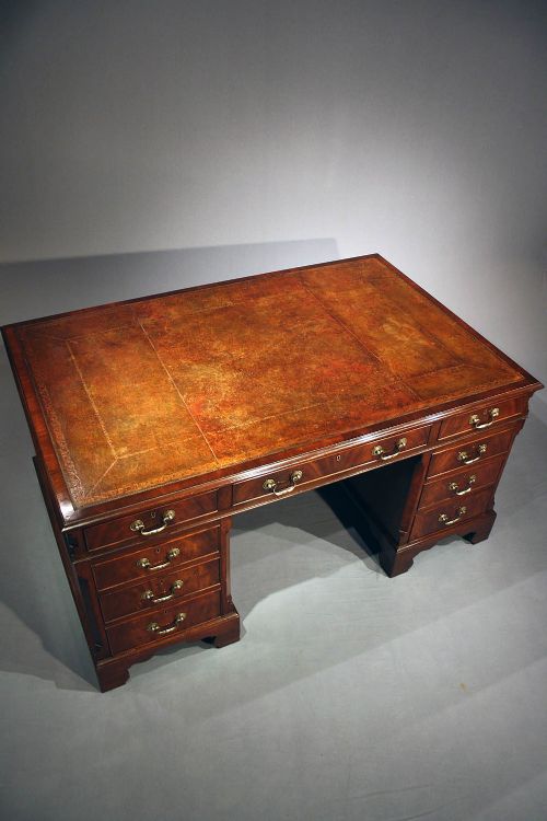 fig 10. Quality Antique Mahogany Partners Desk