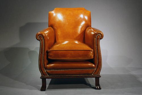 fig 8. Antique Pair of Leather Armchairs