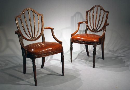A Fine Quality Pair of Mahogany Desk Chairs