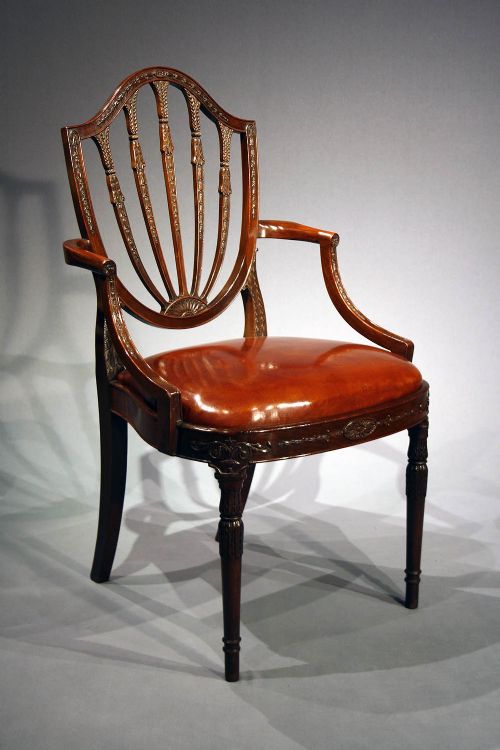 fig 4. A Fine Quality Pair of Mahogany Desk Chairs