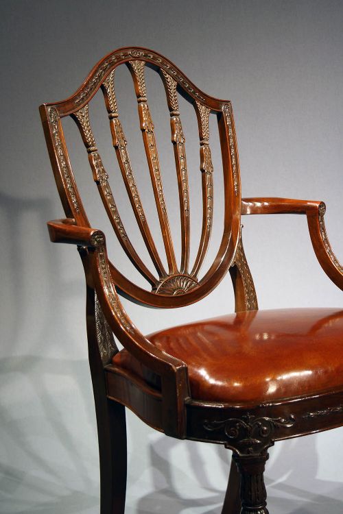 fig 5. A Fine Quality Pair of Mahogany Desk Chairs
